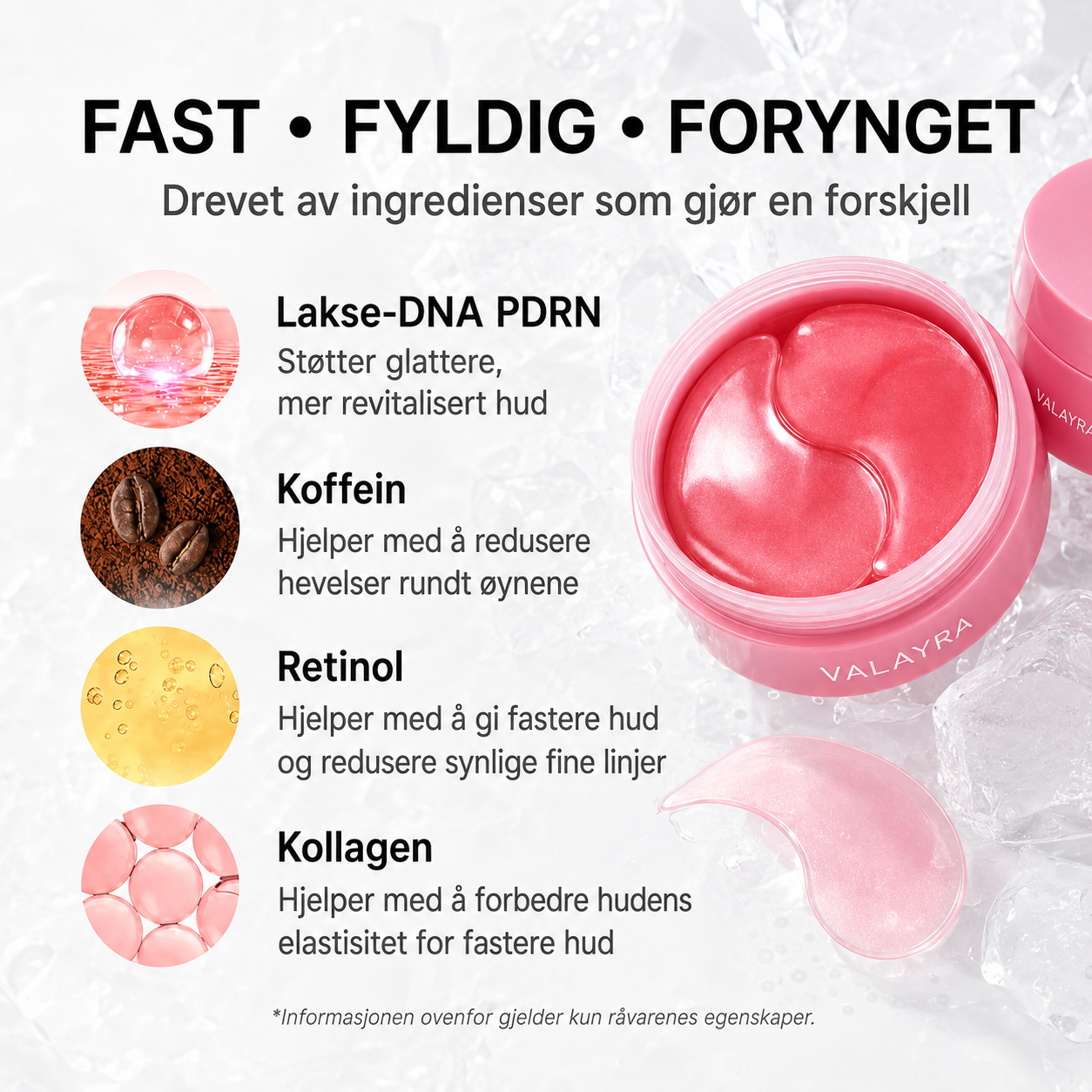 PDRN Kollagen Øyemasker